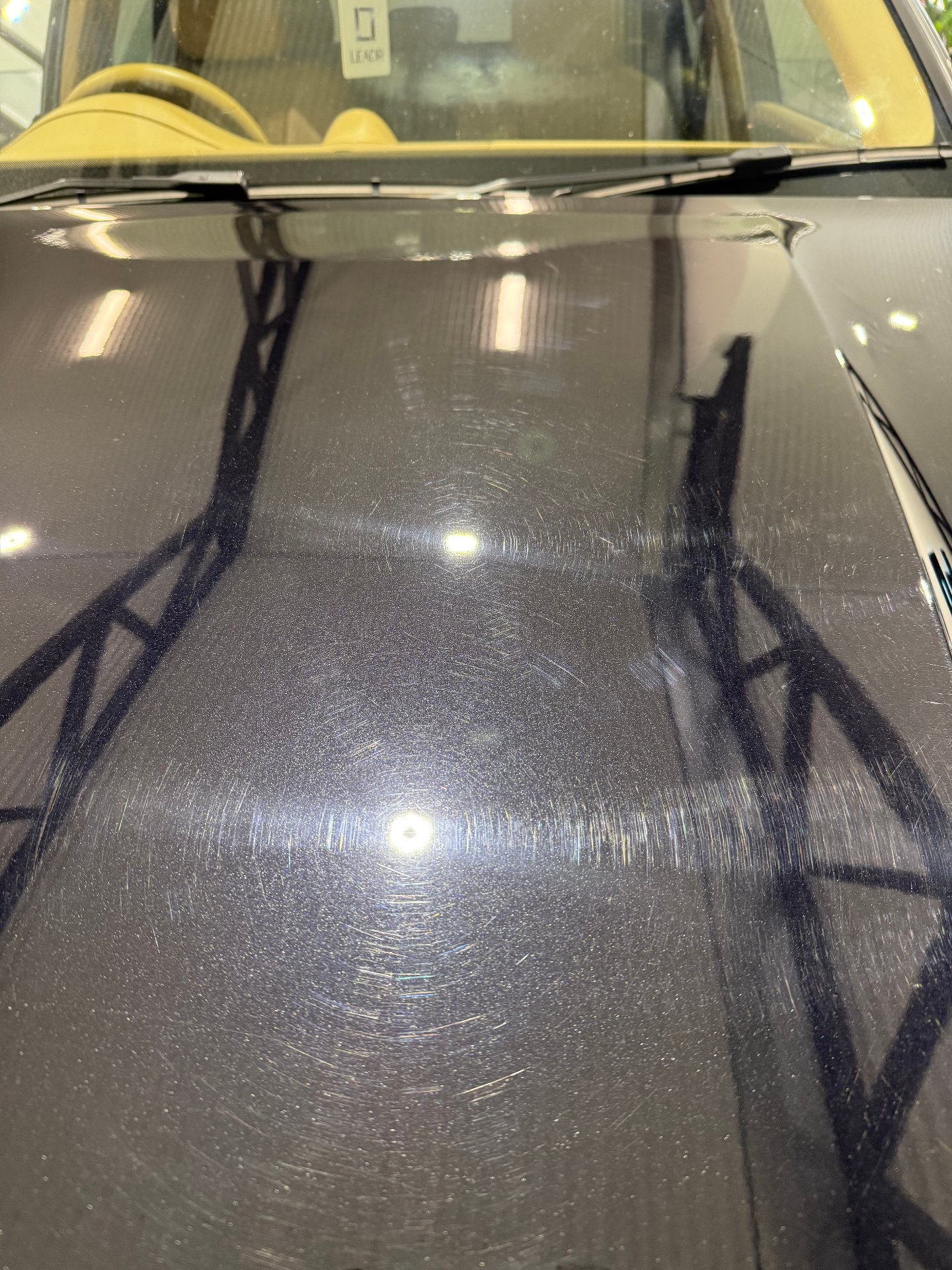 Before paint correction — swirl marks